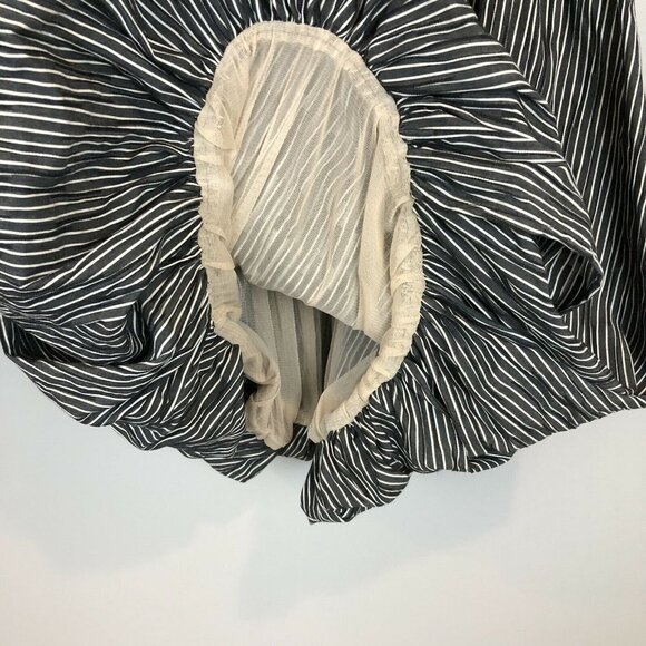 Tracy Reese Gray White Pinstripe SunDress 4 - Picture 5 of 9